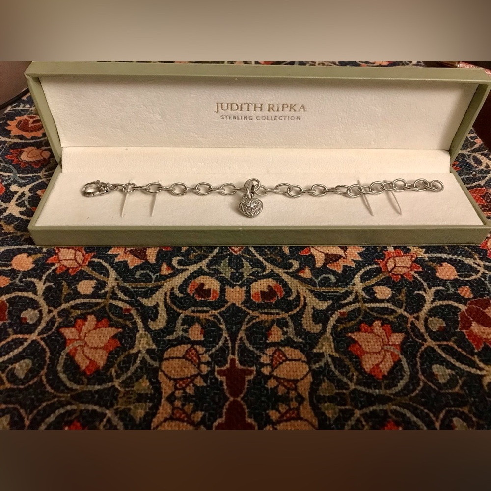 Judith Ripka Sterling Silver Charm Bracelet